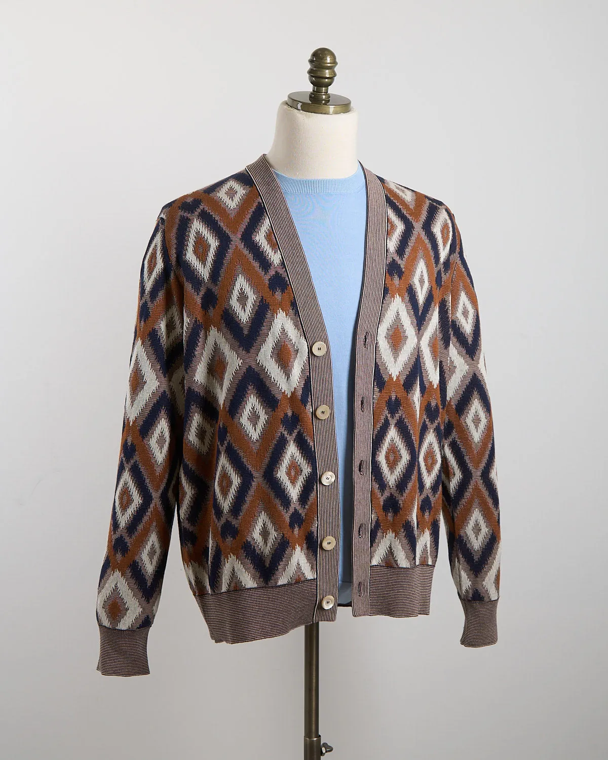 12 Gauge Argyle Fil A Fil Cardigan