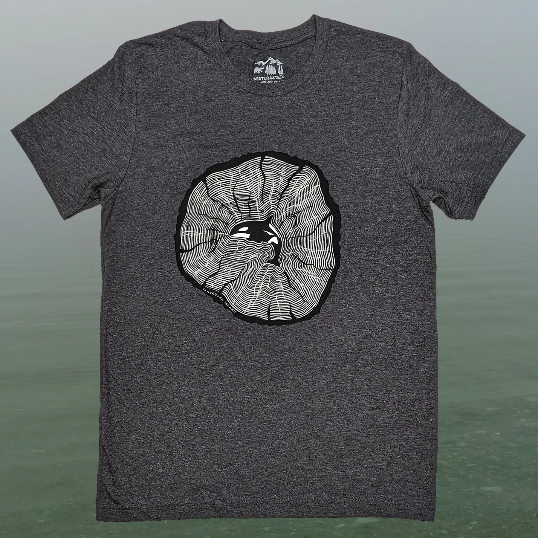Adult Unisex Orca Tree Rings t-shirt