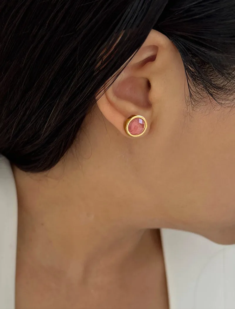 FIRE Gemstone Stud Earrings