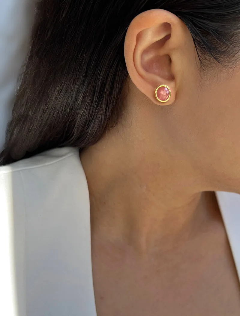 FIRE Gemstone Stud Earrings