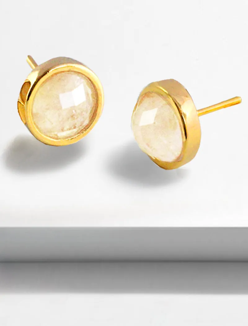 FIRE Gemstone Stud Earrings