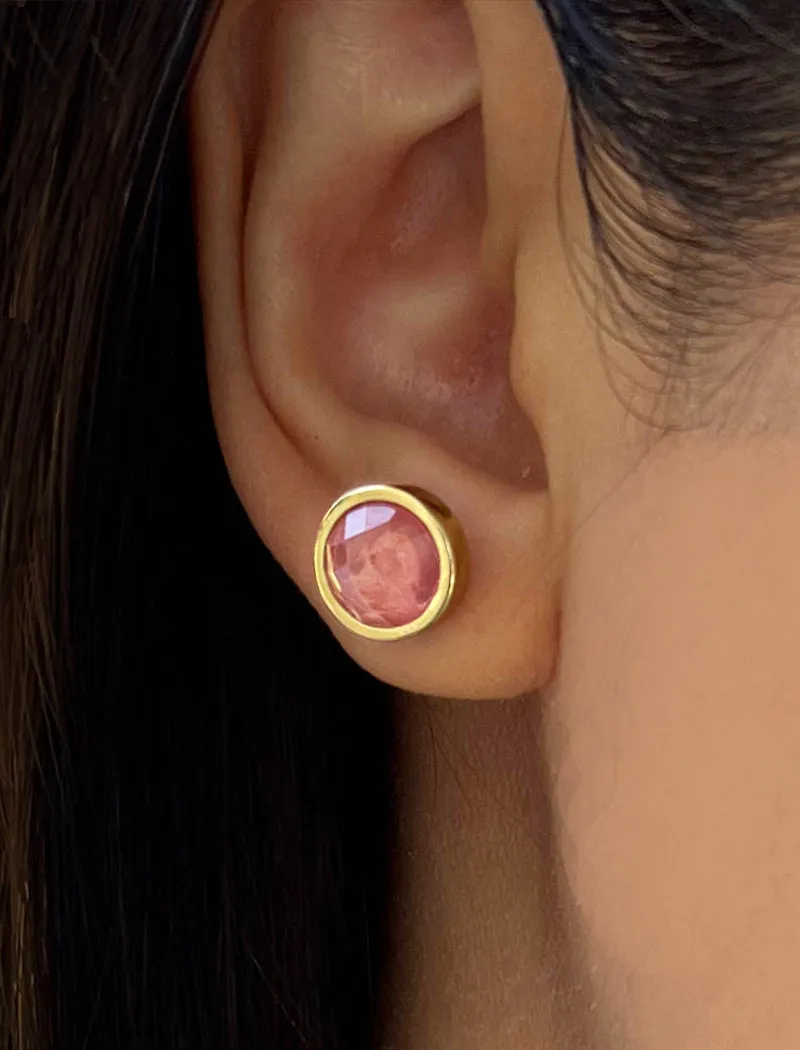 FIRE Gemstone Stud Earrings