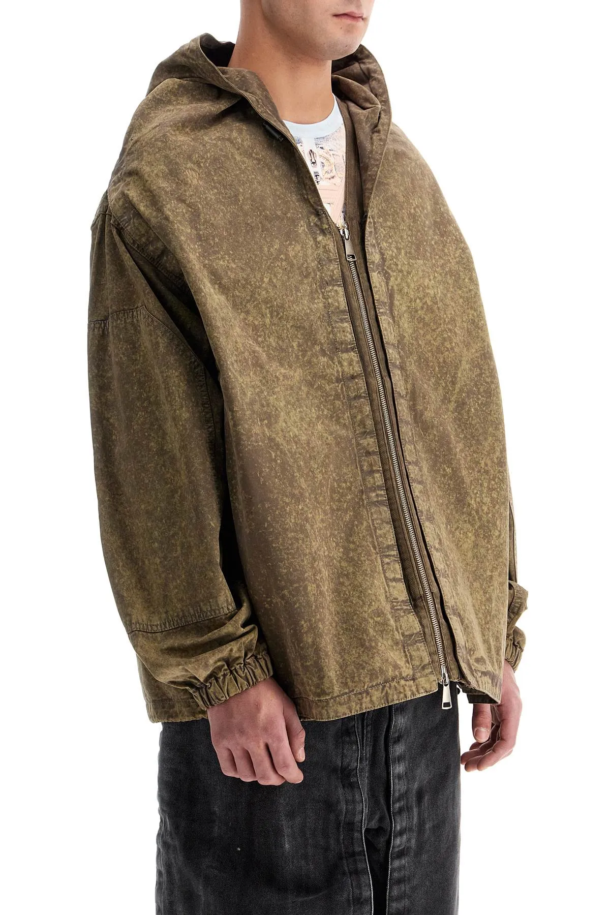 removable panel jacket with seven 203JA010 F565 WASHED KHAKI
