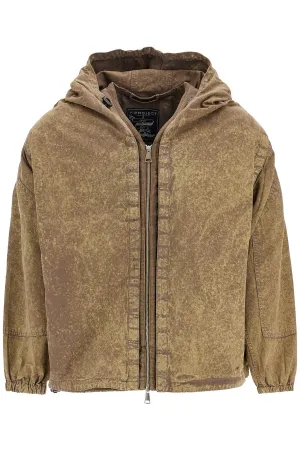 removable panel jacket with seven 203JA010 F565 WASHED KHAKI