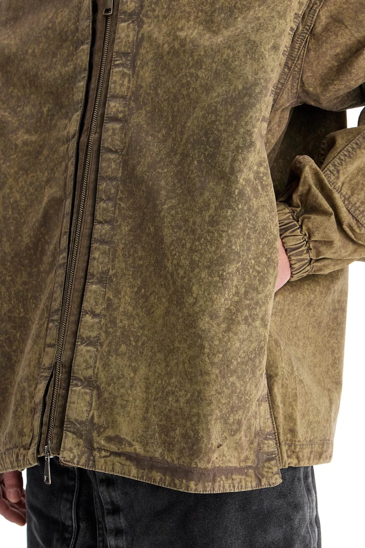 removable panel jacket with seven 203JA010 F565 WASHED KHAKI