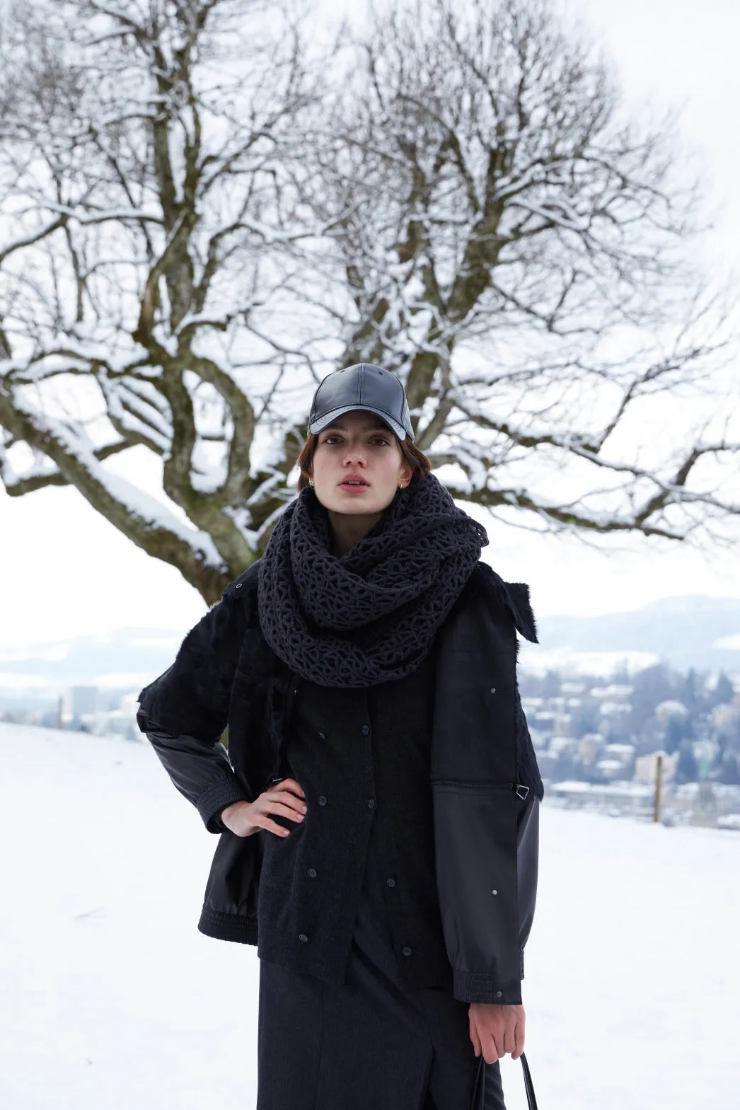 Silk Lamb and Nappa Leather Blouson Jacket