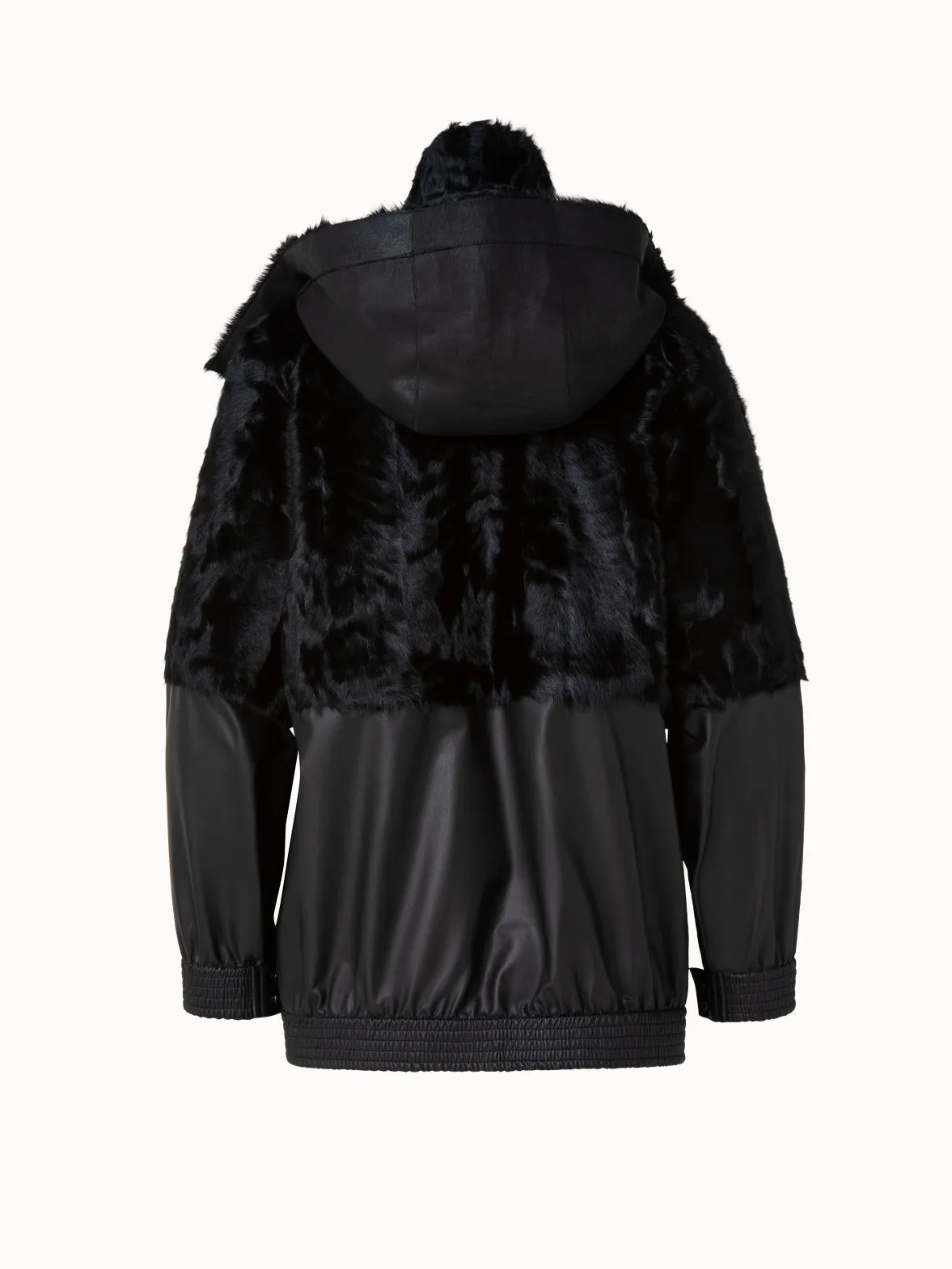 Silk Lamb and Nappa Leather Blouson Jacket
