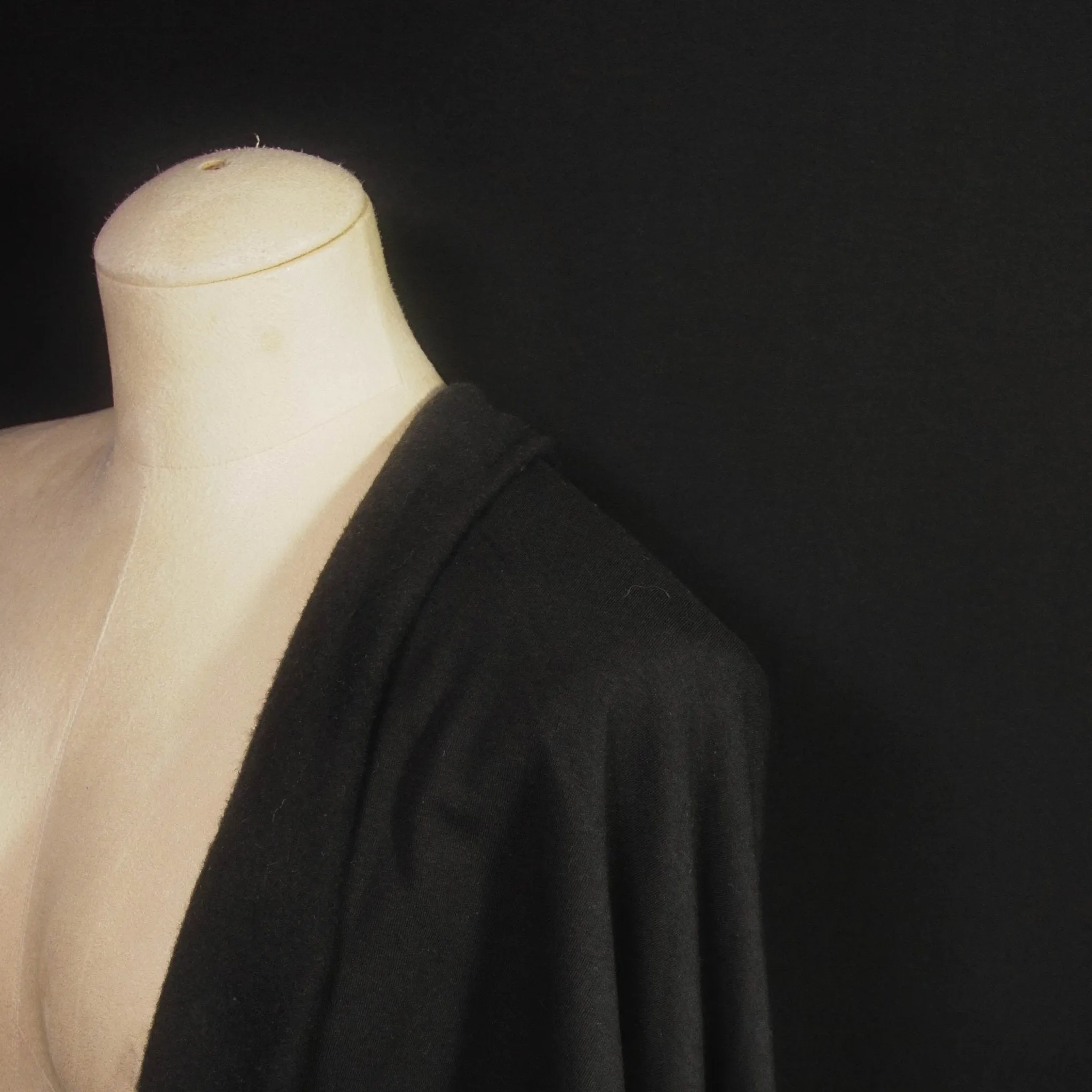 Tencel Organic Cotton Spandex Fleece - Black